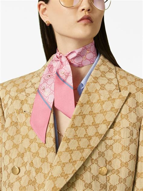 chen jian gucci scarf|Gucci print silk neck bow.